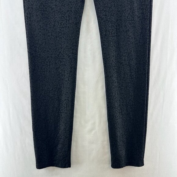 Eileen Fisher Pants Womens 12 Filigree Print Ponte Skinny Mid Rise Jegging Black - Picture 4 of 11